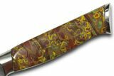 Serrated Knife with Fruit Jasper Stone Inlays #370843-2